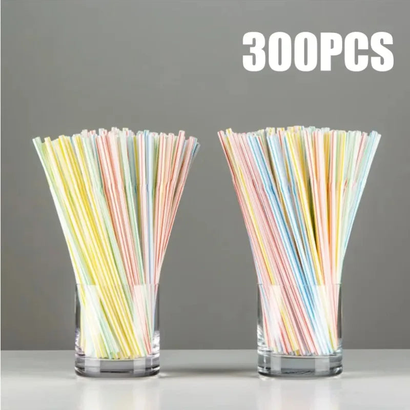 Multicolor Fluorescent Straws Bendable Drinking Straws Beverage Kunststof Straws Wedding Decor Kitchen Beverage Party Supplies Oasis Select stripe3