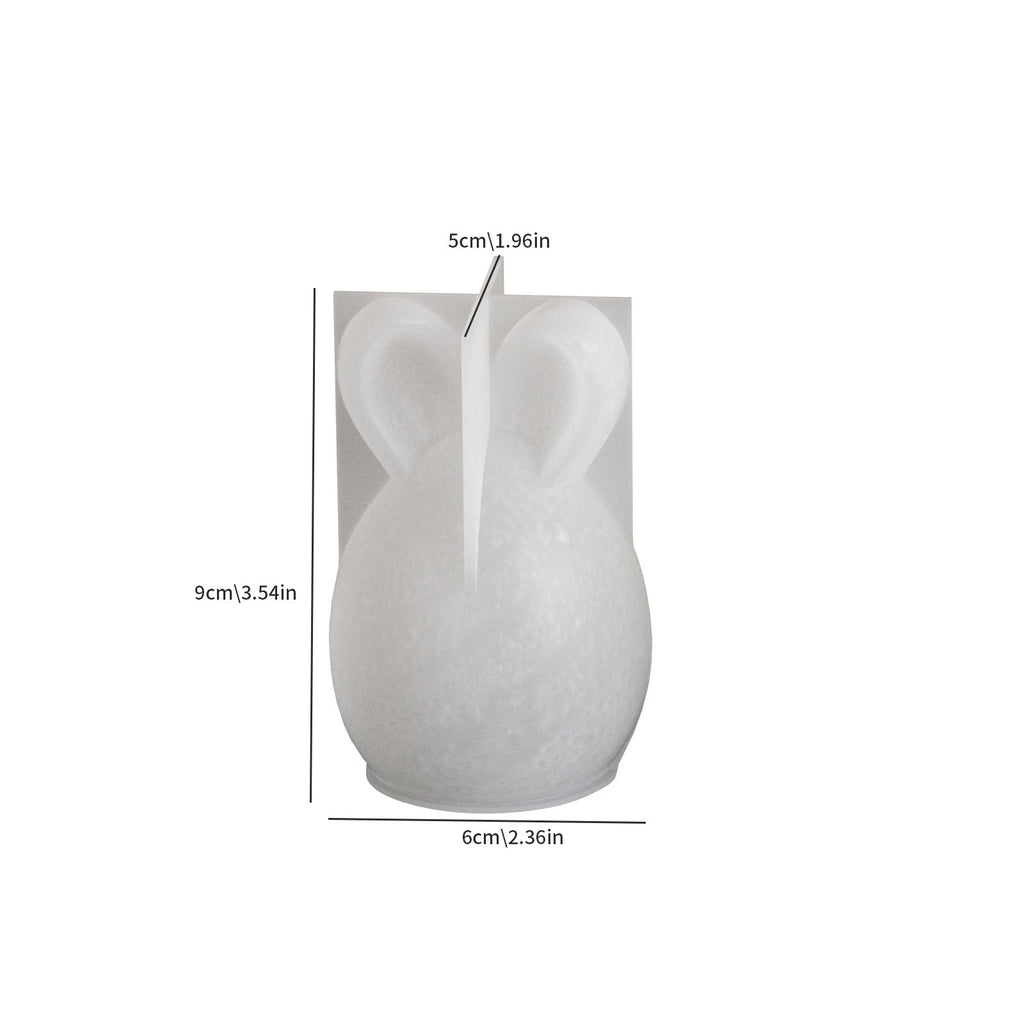 Easter Series Silicone Mold 3D Striped Egg Straight Ear Rabbit Gourd Diamond Pattern Bunny Scented Candle Gypsum Craft Gift Mold Oasis Select B