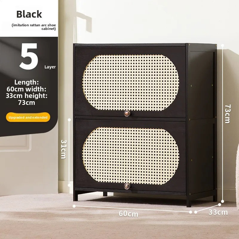 Shoe Cabinet Creative Entrance Cabinet Entrance Door Living Room Locker Storage Integrated Dust-proof Shoe Rack Oasis Select Five floors 60