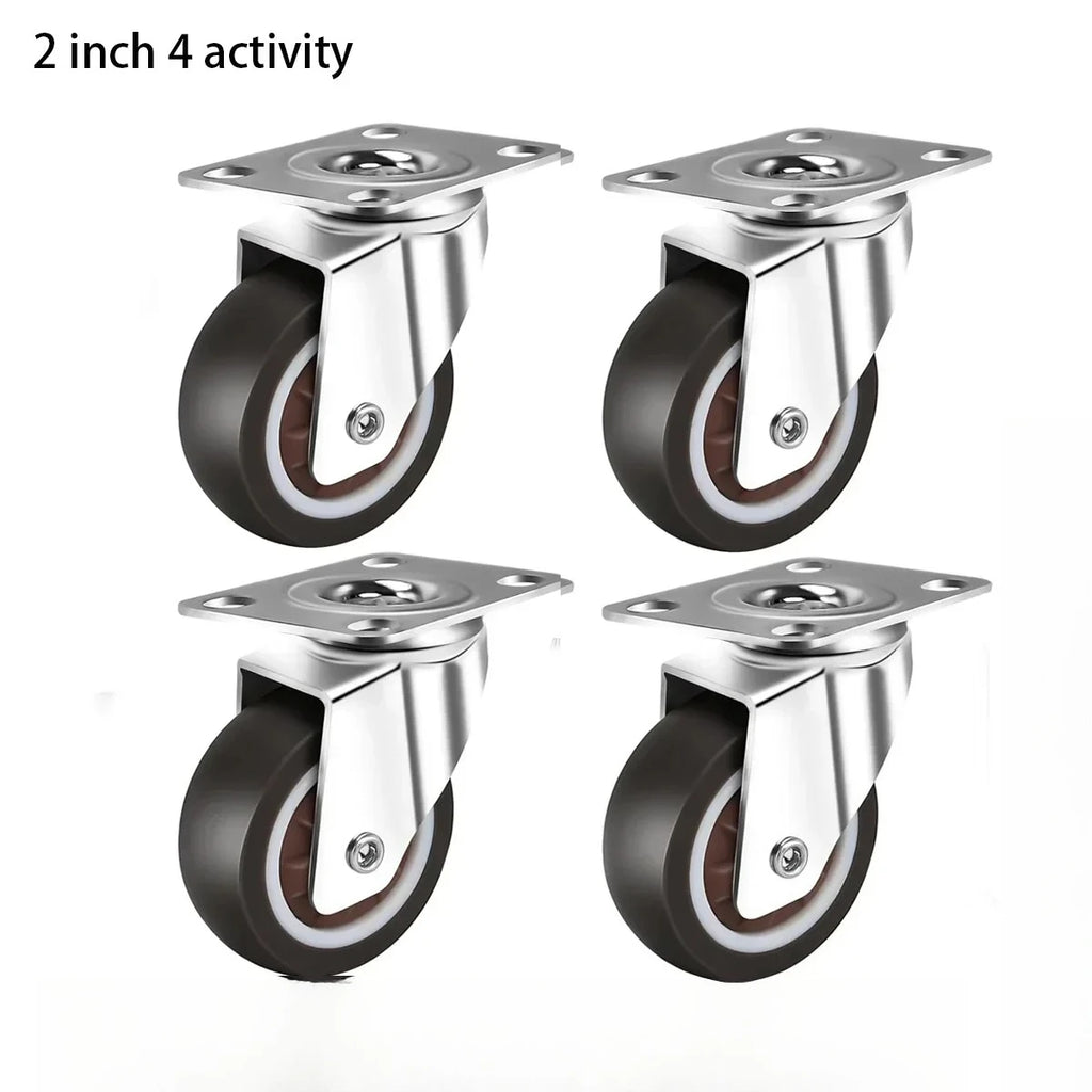 Caster Wheels 2 Inch, Heavy Duty Furniture Casters Set of 4,Rubber Castors No Noise,Designed for Desk,TV Stand,Coffee Table Oasis Select 2 inch activity