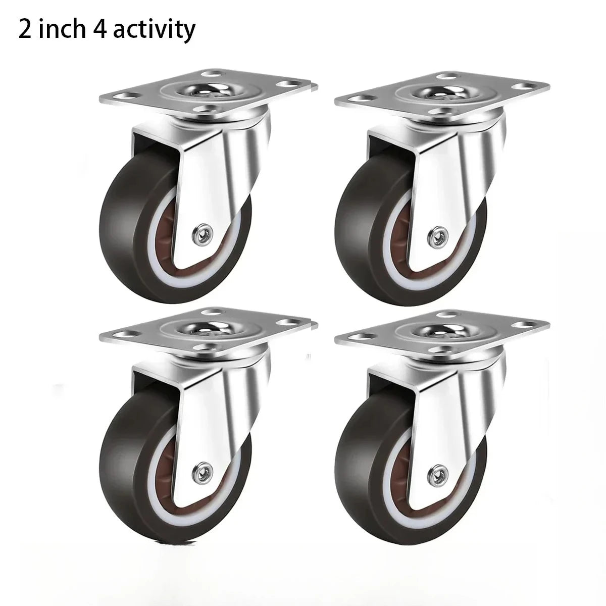 Caster Wheels 2 Inch, Heavy Duty Furniture Casters Set of 4,Rubber Castors No Noise,Designed for Desk,TV Stand,Coffee Table Oasis Select 2 inch activity