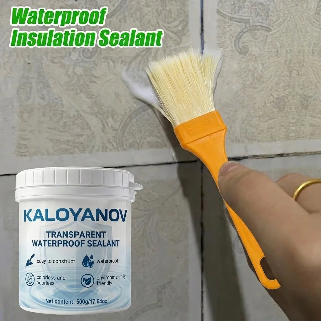 Transparent Waterproof Sealant with Brush Invisible Anti-Leak Agent Repair Coating Glue for Bathroom Roof Wall Window Tile Paste Oasis Select