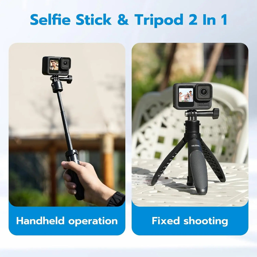TELESIN Mini Selfie Stick Tripod for DJI Action 6/5 Pro/4/3