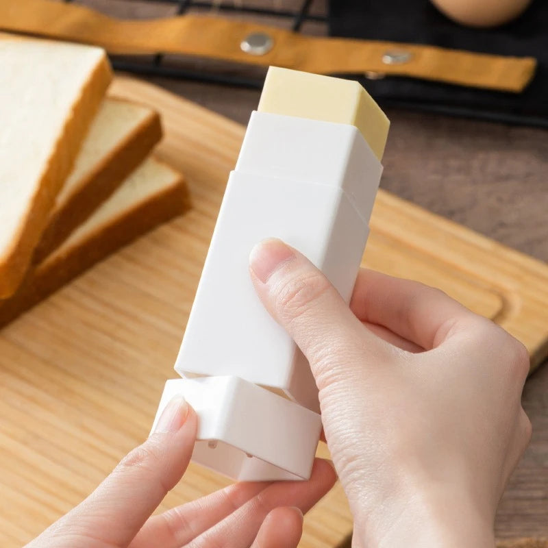 PP Butter Storage Container Rotating Bottom Anti Adhesion Spreading Tool Handy Daily Kitchen Accessory for Quick Breakfast Oasis Select