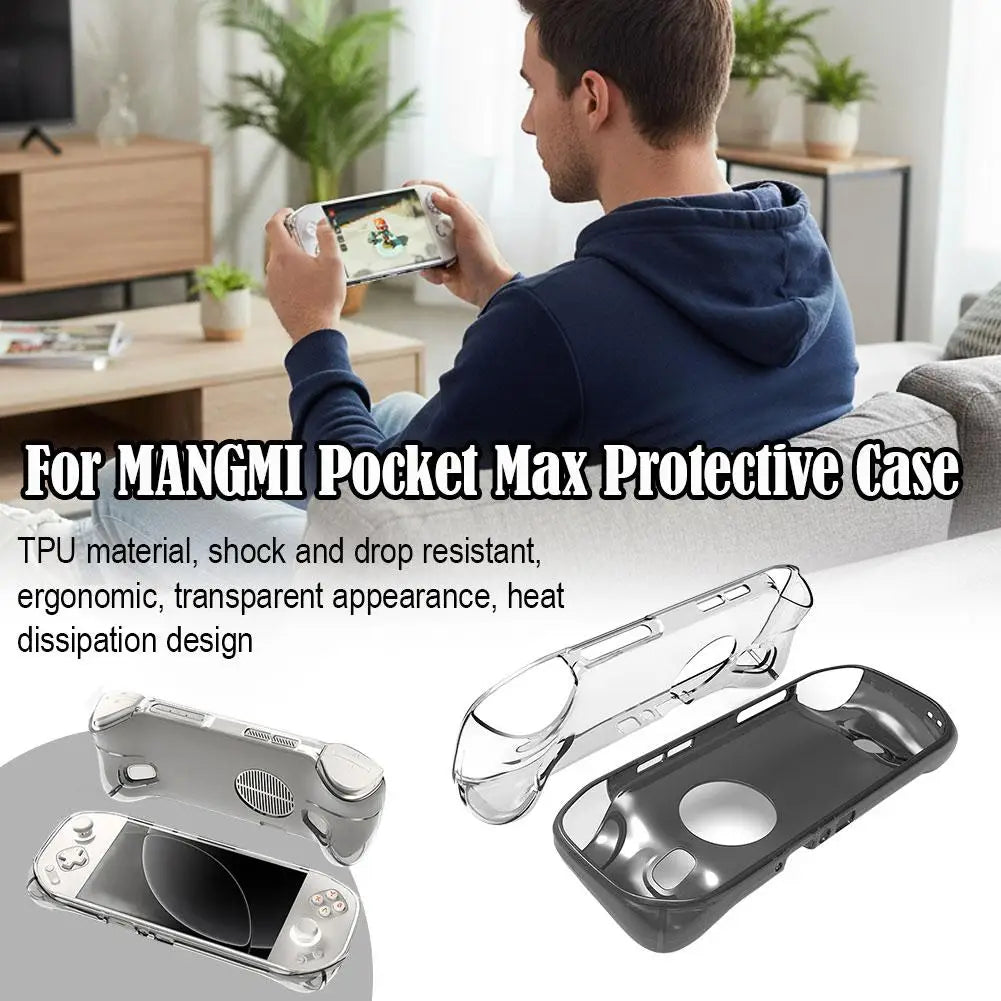 TPU Clear Case for MANGMI Pocket Max Handheld Game Console