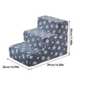 Dog Steps for Bed 3 Steps Non-Slip Cat Stairs Ramp for Couch Non-Slip Removable Cat Ladder Balanced Climbing Pet Ramp for Sofa Oasis Select Blue