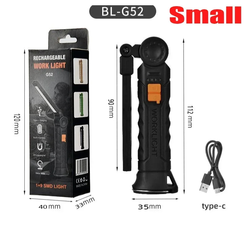 USB Rechargeable COB LED Work Light | Magnetic Portable