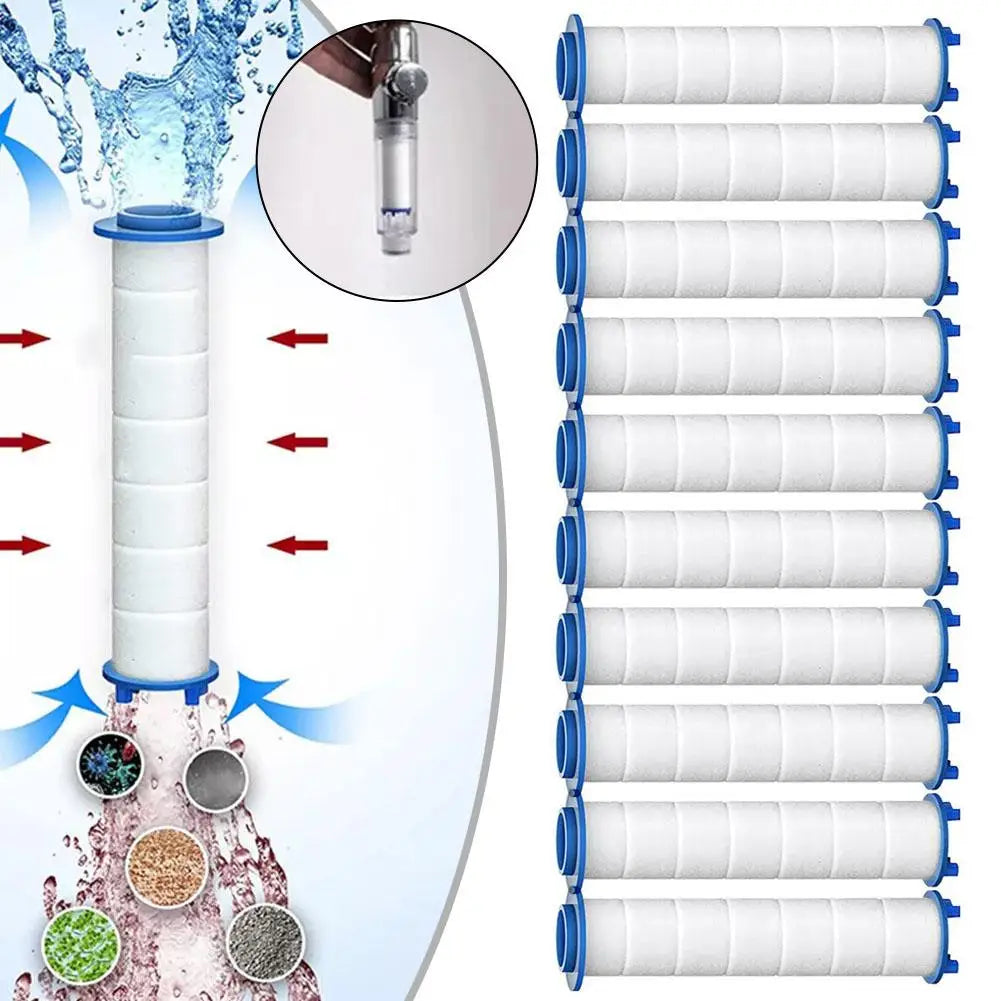 10Pcs Shower Head PP Cotton Shower Filter Replacement Purify Water Shower Water Cleaning Bathroom Accessories Oasis Select