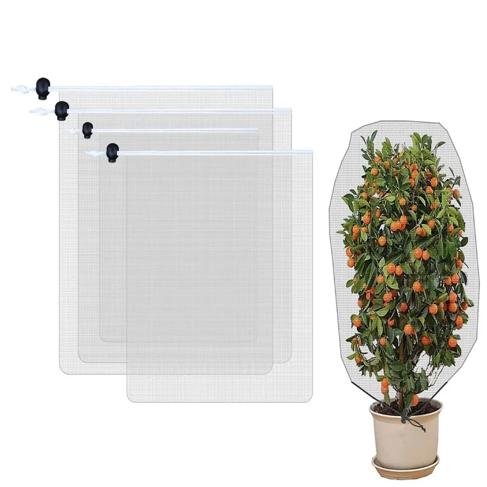 2-Pack Plant Insect & Bird Protection Net Bags | Drawstring Cover Garden Plant Netting Oasis Select