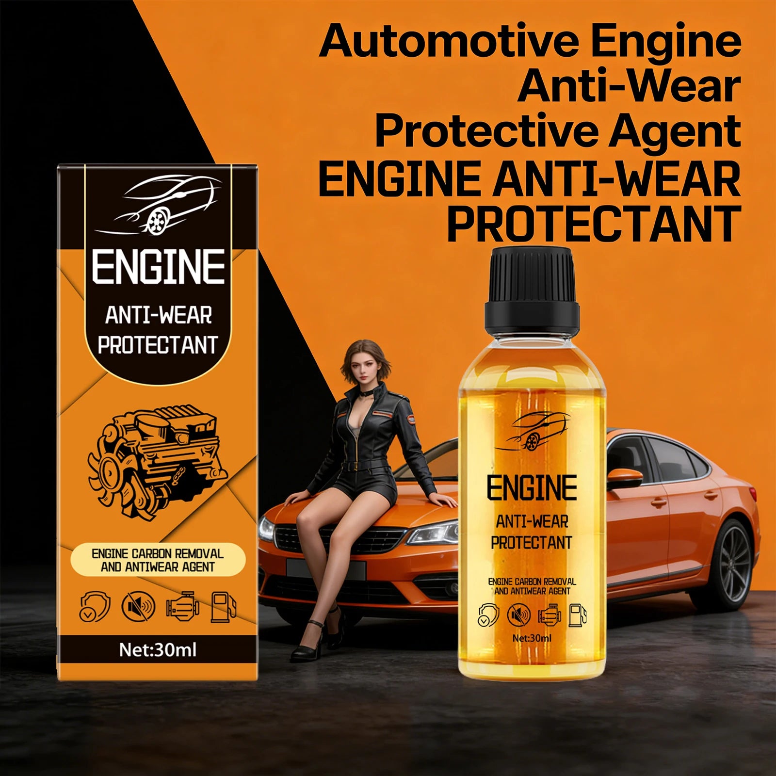 Engine Anti-Wear Protective Agent Rust and Noise Prevention Carbon Removal Anti-Wear Repair Oil Reduce Engine Friction Car Care Oasis Select