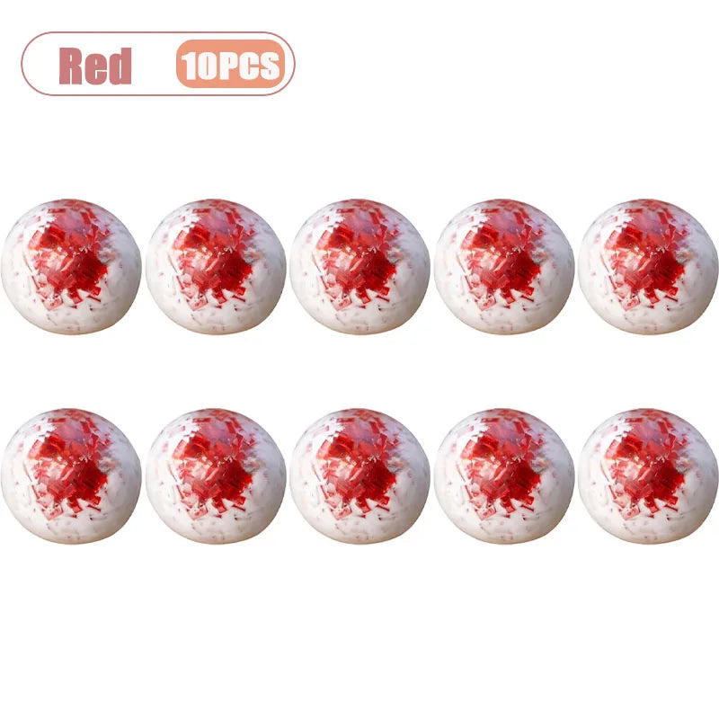1-20PCS Crushed Ice Cream Soft Squishy Ball Stress Relief Handmade Decor Squeeze Decompression Fidget for Adult Oasis Select Red-10PCS