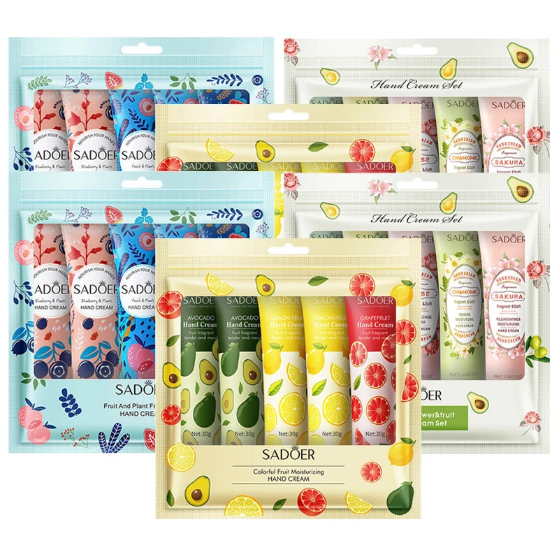 SADOER 15-Pc Avocado Sakura Hand Cream Set – Moisturizing Hand Cream Set Oasis Select Each 2 bags