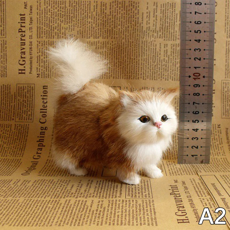Realistic Simulation Cat Plush Toy – Soft Stuffed Kitten Gift Stuffed Plush Toy Oasis Select Khaki