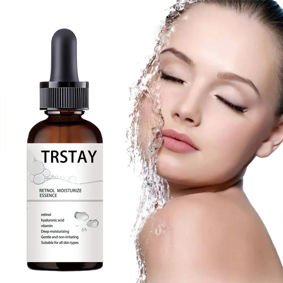 TRSTAY Retinol & Squalene Face Serum – Brighten & Moisturize