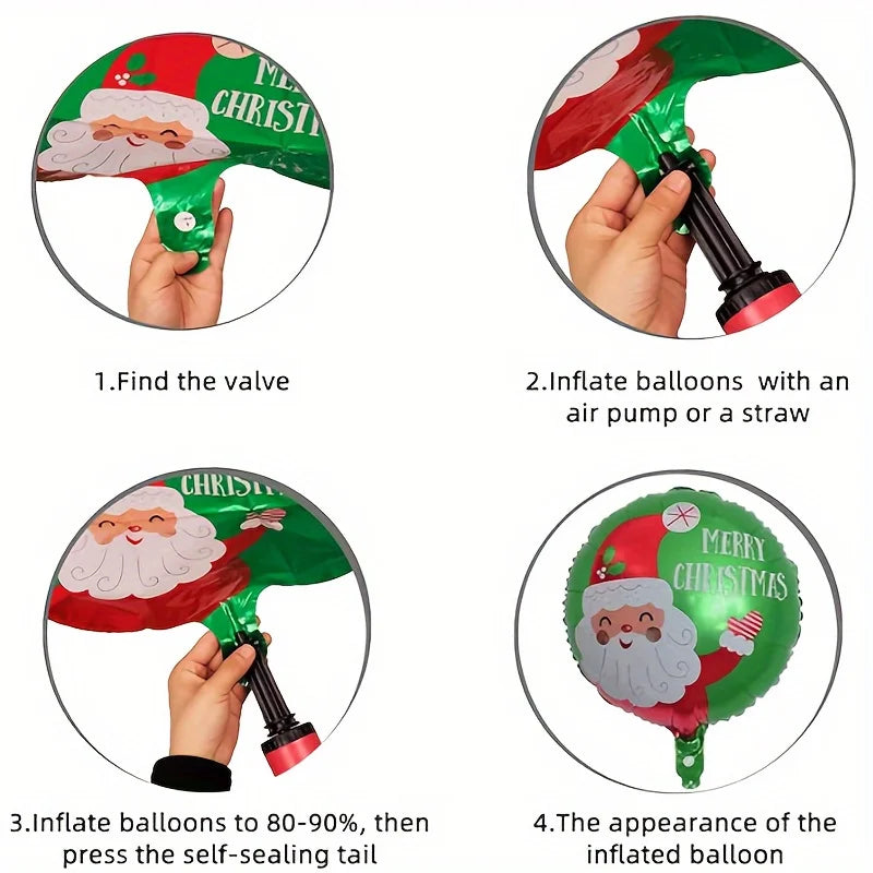 1/2pcs Large Christmas Balloons Santa Claus Snowman Elk Stocking Foil Balloon Christmas Decorations for Home Navidad New Year Oasis Select