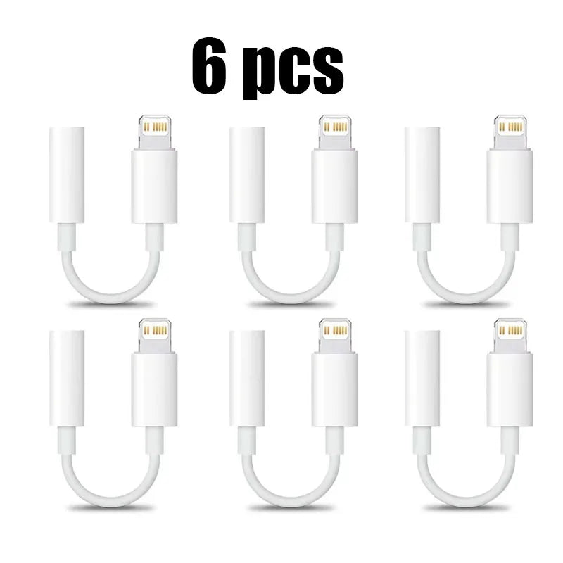 1/2/4/6pcs For IPhone 17 16 15 Plus Pro Max HiFi USB Type C To 3.5 Jack Earphone Adapter Type-C 3 5mm Audio Cable Converter Oasis Select 6pcs