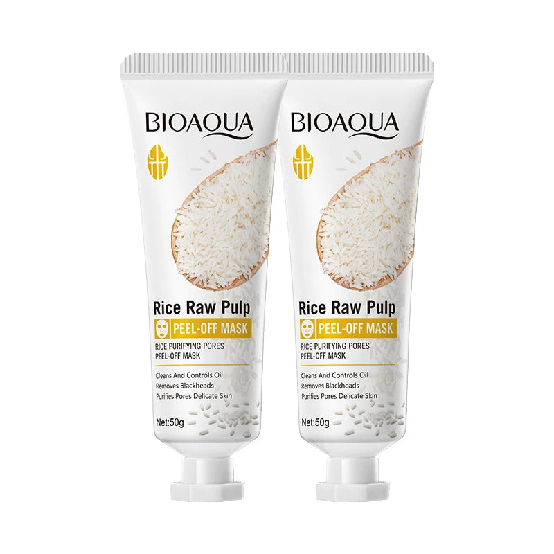White Rice Face Peeling Mask – Blackhead Removal & Anti-Aging Peel-Off Face Mask Oasis Select 2pcs