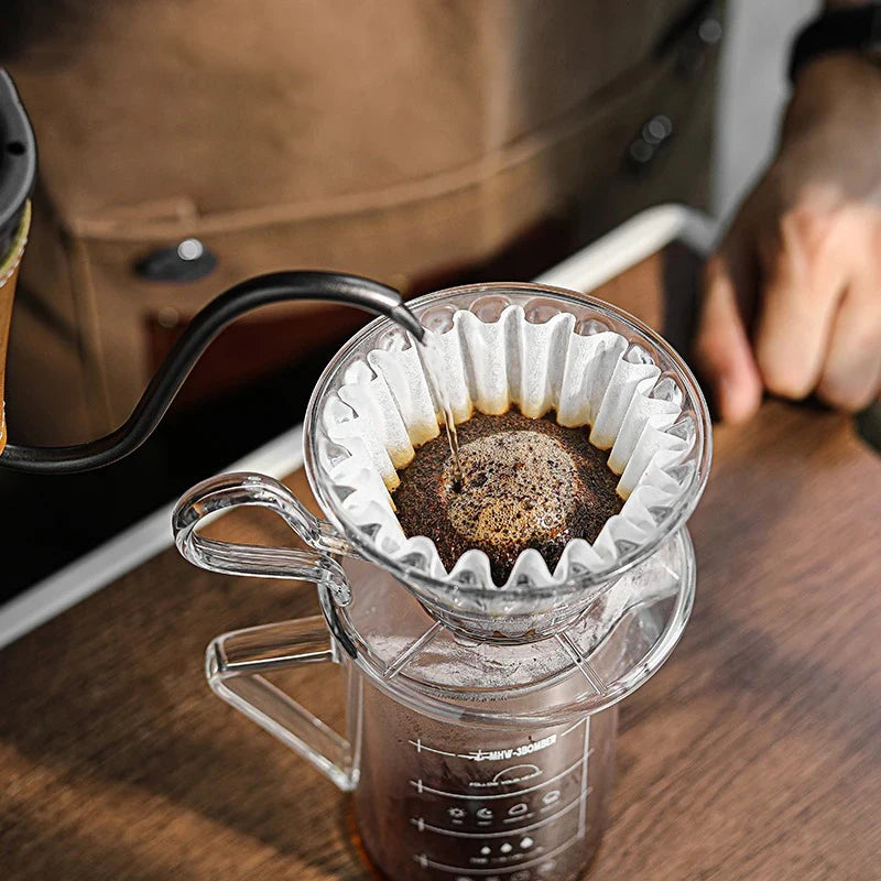 50pcs/Set White Coffee Filters Single Serving Paper for Coffee Machine 1-4 cups White Filter Paper Cake Cup Coffee Paper Filter Oasis Select