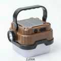 Portable Solar Camping Light Square Outdoor Emergency Lamp Multi-Function Rechargeable Lighting Oasis Select ZJ2506 brown