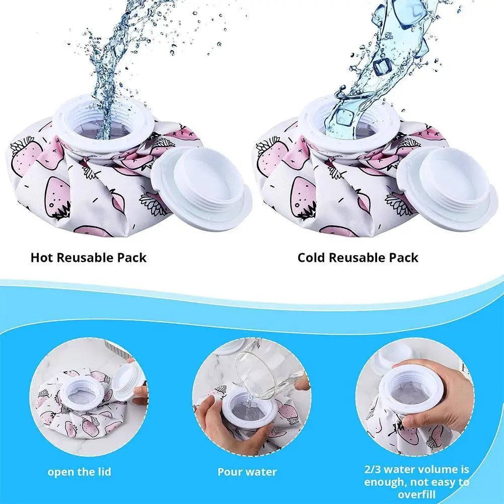 Reusable Ice Bags Medical Cold Pack Hot Water Bag for Injuries Pain Relief Health Care Therapy Ice Pack for Knee Head Leg Oasis Select