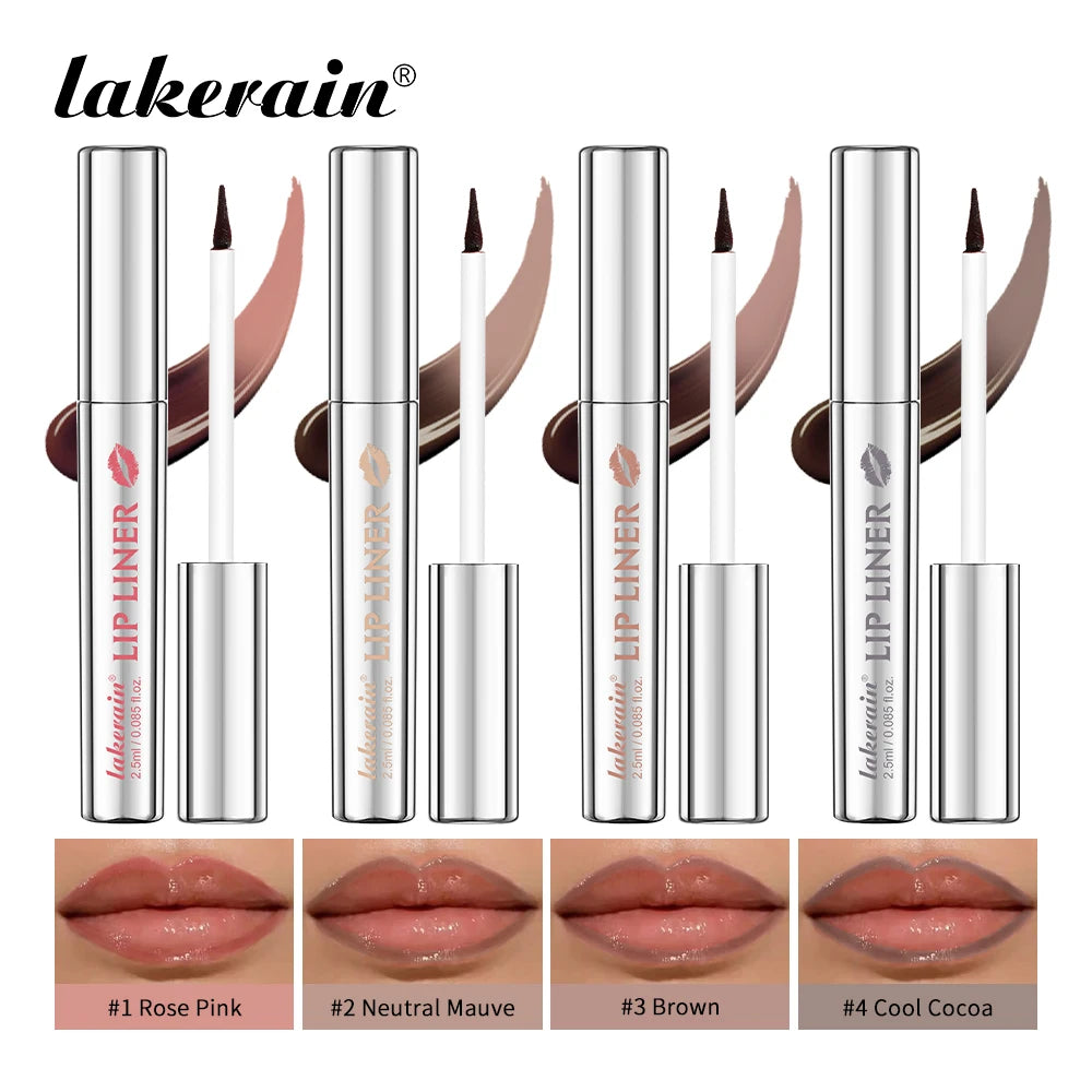 Lip Liner Pencil Peel Off Lip Stain Tattoo Long Wearing Matte Waterproof Smudge Proof Transfer Proof Lip Cosmetic For All Day Oasis Select 4 Colors