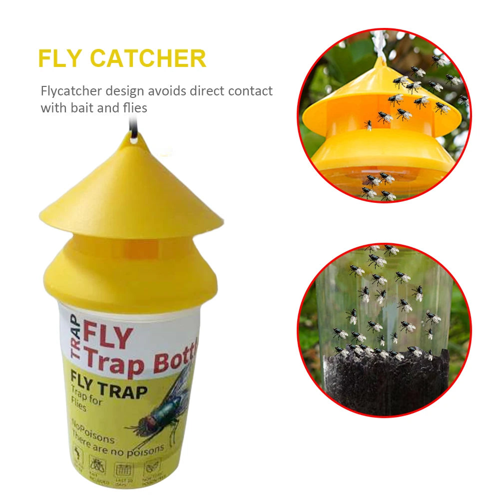 1-10PCS Hanging Flytrap Cage Fly Trap Garden Hanging Fly Catcher Non-toxic Pest Mosquito Killer Cage Flie Traps For Outdoor Oasis Select