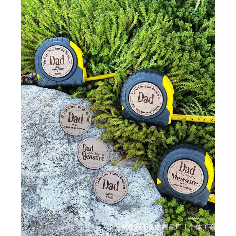 Father's Day Tape Measure No One Measures Up Wood Chip Engraved Boyfriend Christmas Gift Gift Oasis Select Yellow 3m Loved Beyond Measure