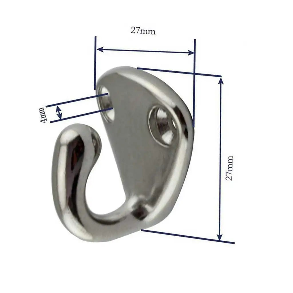 2Pcs 316 Stainless Steel Fender Hook With Closed Eye Spring Clip Marine Boat Yacht Hardware Accessories Fending Hook Parts Oasis Select