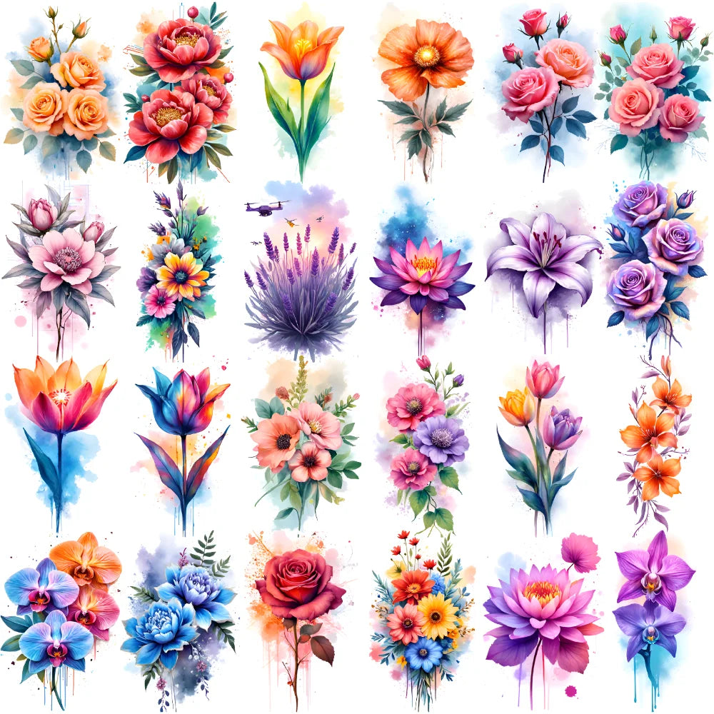 12-Piece Watercolor Dinosaur Temporary Tattoo Stickers
