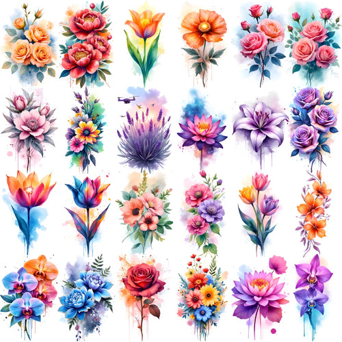 12-Piece Watercolor Dinosaur Temporary Tattoo Stickers Temporary Tattoo Stickers Oasis Select