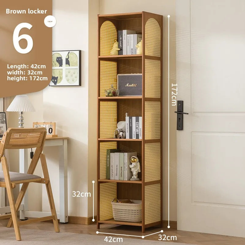 Bookcase Integrated Against Wall Student Household Bookshelf