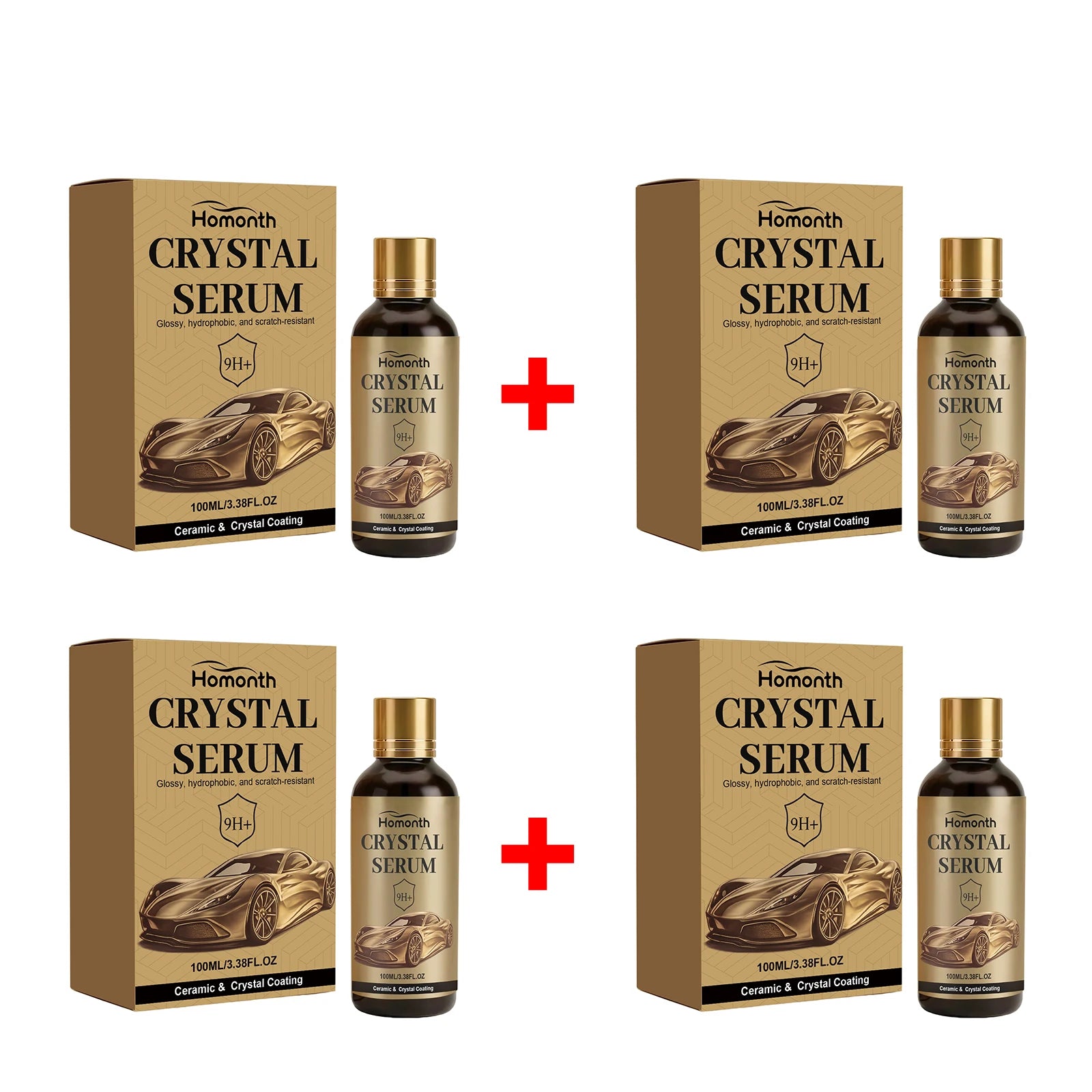 Automotive Ceramic Coating Kit for Paint Protection and Gloss Enhancement Hydrophobic, Scratch-Resistant Paint Coating Agent Oasis Select 4pcs