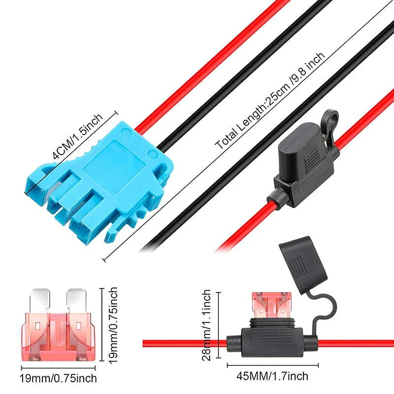 Efficient Peg Perego 12V SLA Battery Connector with Fuse and Wiring Harness Oasis Select