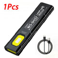 Mikenoon Mini EDC Flashlight COB 600LM | Hat Clip & Magnet