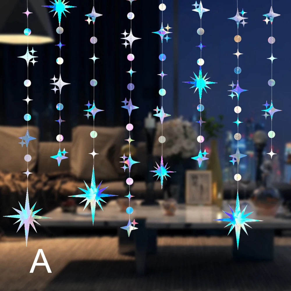 Star Hanging Decoration Pendant Set – Party & Wedding Decor