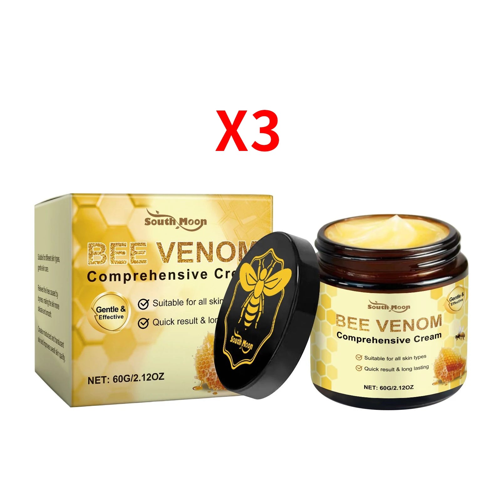 Bee Venom Face Cream Moisturizer Nourish Dryness Skin Firming Repair Damaged Skin Strengthen Barrier Brighten Nourish Body Cream Oasis Select Buy 2 Get 1 Free