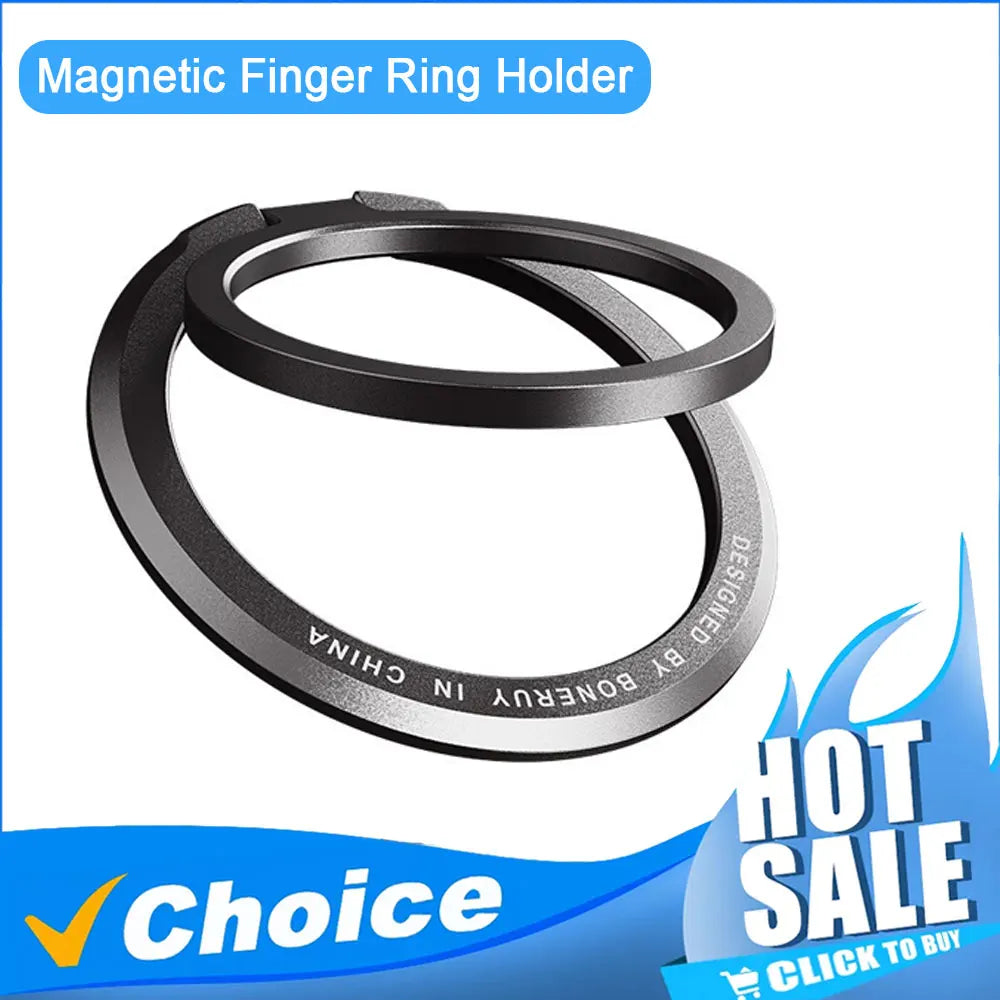 Magnetic Finger Ring Holder & Stand for MagSafe iPhone