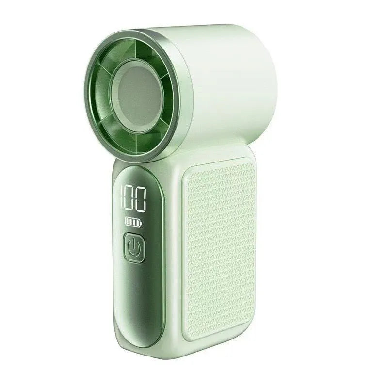 USB Rechargeable Handheld Mini Fan – 6-Speed Digital Display