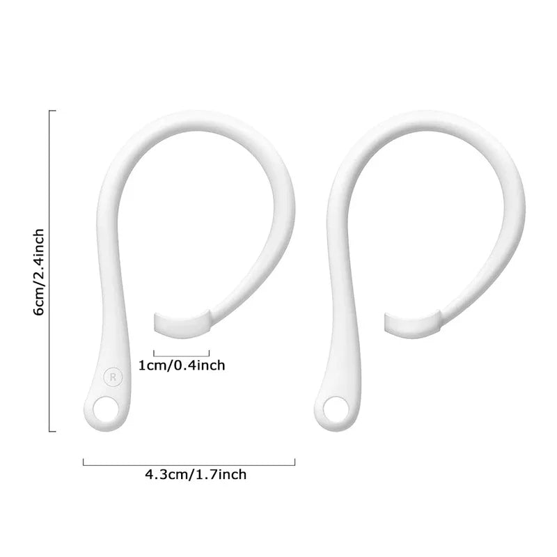 1 Pair Silicone Anti-lost Ear Hook for Apple AirPods 1 2 3 Pro Sports Anti-drop Ear Hook Wireless Earphone Ear Hook White Black Oasis Select