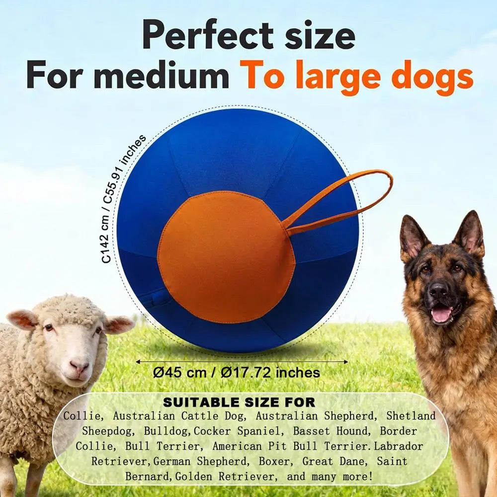 Large Dog Ball Interactive Moving Toys Pet Supplies Herding Ball Dog Toy Ball Dog Fetch Ball Toy Tough Pet Ball Puppy Chew Toy Oasis Select Blue