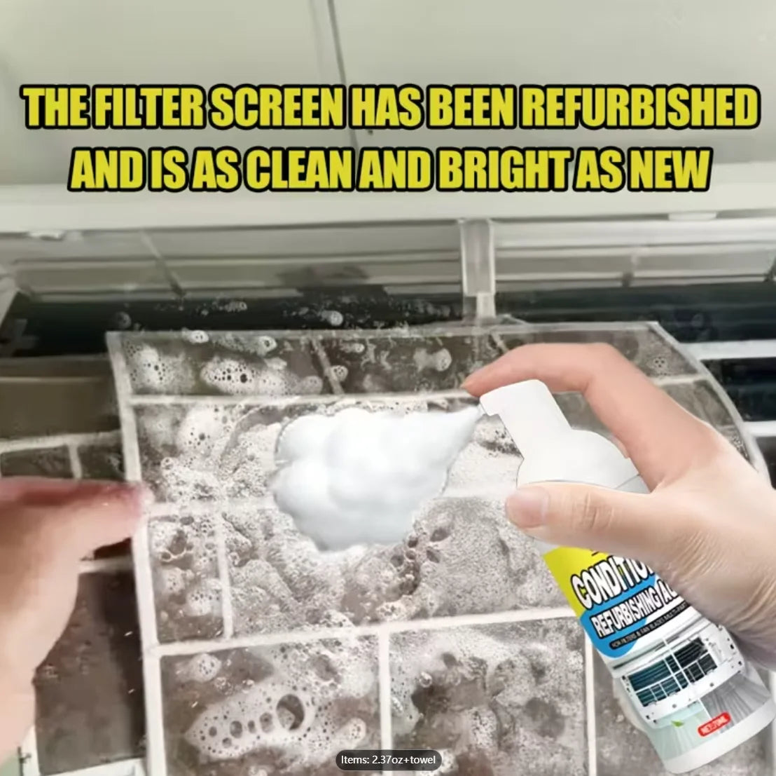 All Types Air Conditioner Cleaner - Surface Renovation Filter Polishing - No Hand Washing Required for Easy Maintenance Oasis Select