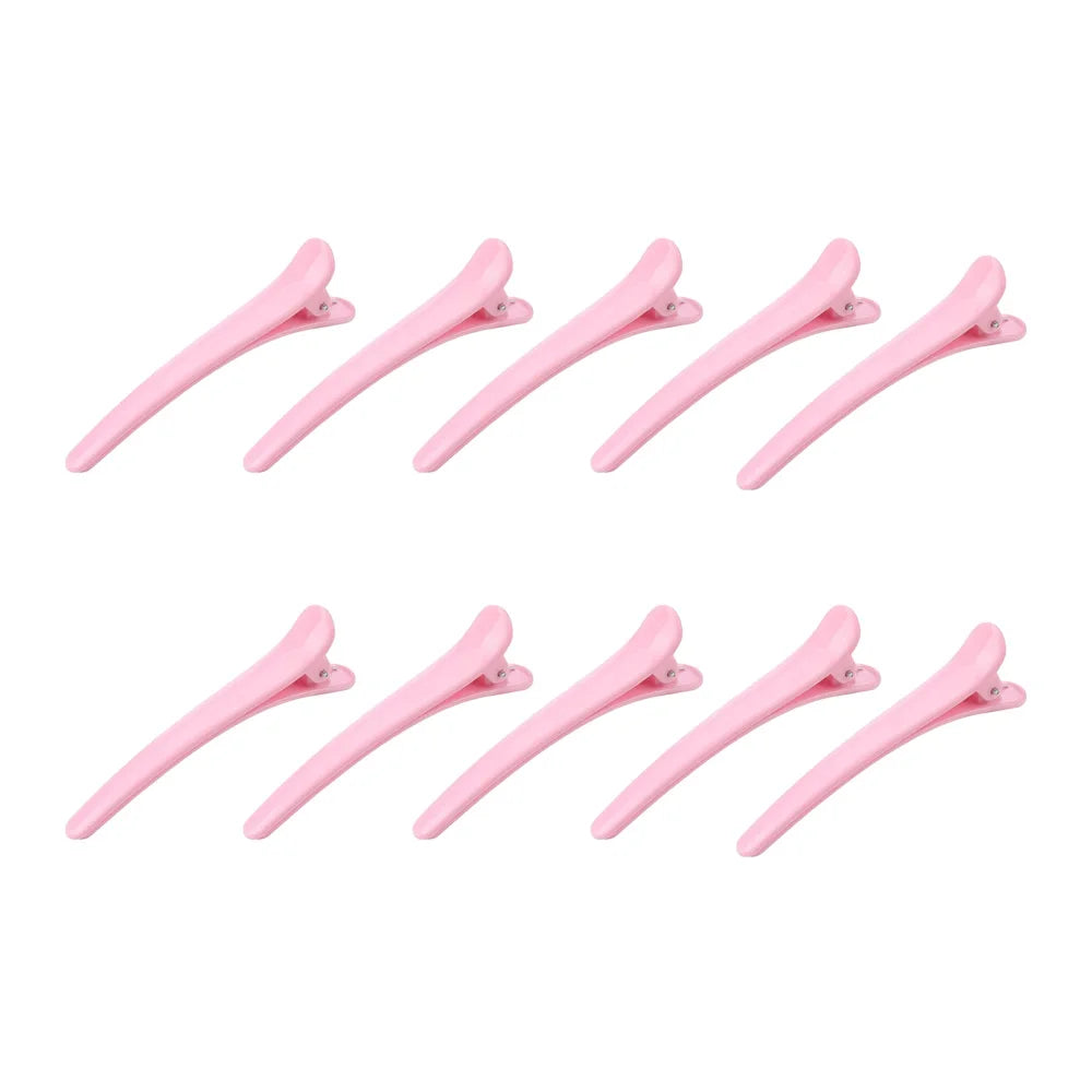 10Pcs/Set Plastic Edge Clip Hairpin Accessories Plus Size 8CM Fish Beak Clip Hair and Duck Beak Clip Hairpin Hair Styling Tools Oasis Select Pink