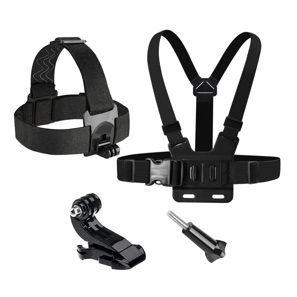 Chest & Head Strap Mount for GoPro, DJI & Insta360 Cameras
