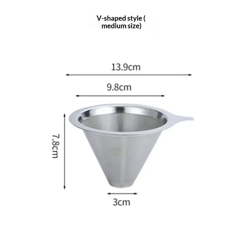 Reusable Stainless Steel Pour Over Coffee Filter | Paperless Dripper