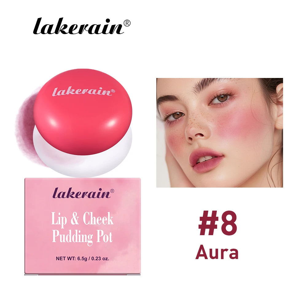 Blurry Pudding Pot Natural Lip & Cheek Blusher Waterproof High Color Matte Blurring Face Korean Makeup Multi-Use Soft Blush Oasis Select Color 8