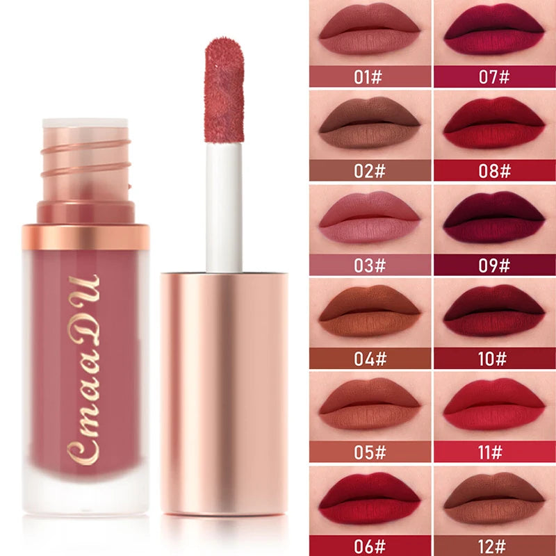 1 Pcs Velvet Matte Lipstick Lip Gloss-Long-Lasting Waterproof Non-Stick Holiday Stage Makeup Beautifully Packaged Easy Coloring Oasis Select