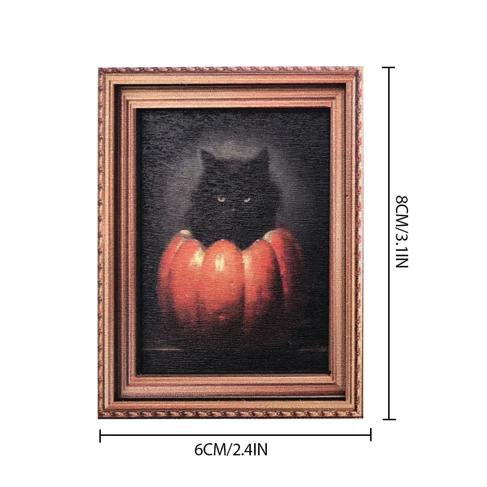 Halloween Magnetic Three-dimensional Fridge Magnet Ghost Witch Photo Frame Wooden Magnetic Decoration Oasis Select MZCT127