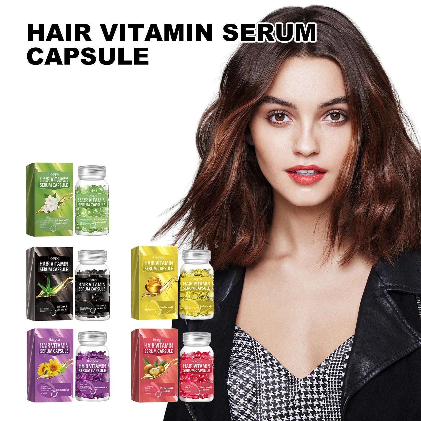 Smooth Hair Vitamin Capsule Repairing Frizzy Dry Improve Split Oasis Select