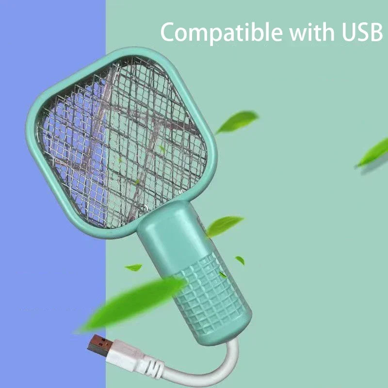 Electric Bug Zapper Racket – UV Light, USB Rechargeable Swatter