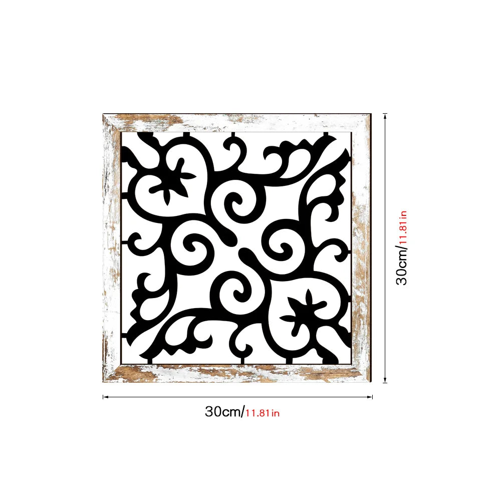 Wooden hollowed out UV printed wood grain home wall decoration can be pasted with living room and bedroom murals room decor Oasis Select MZ439-B 30cm x 30cm